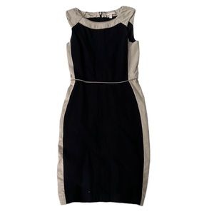 BANANA REPUBLIC Women’s Sleeveless Black Tan Dress Business Casual Work